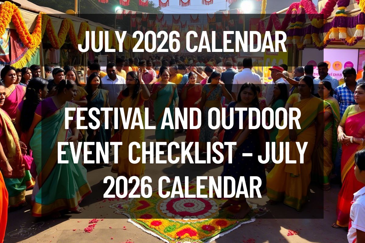 Festival and Outdoor Event Checklist – July 2026 Calendar