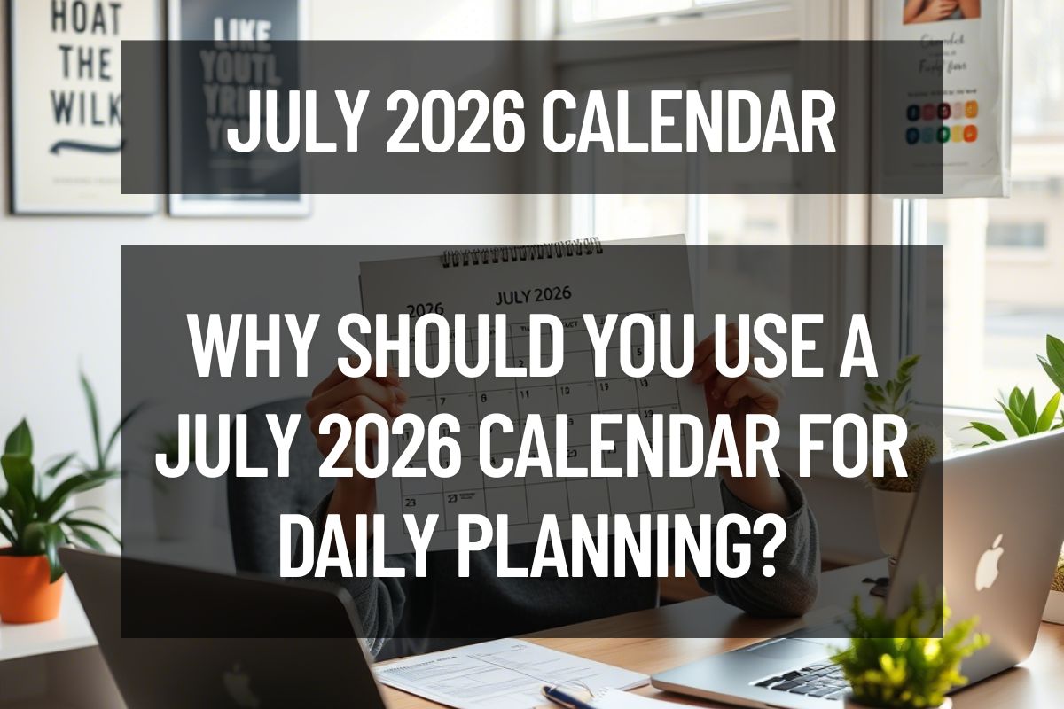 Why Should You Use a July 2026 Calendar for Daily Planning?